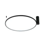Plafonieră neagră LED CCT, dimensiune S, iluminat ambiental, Ring Light Prestige
