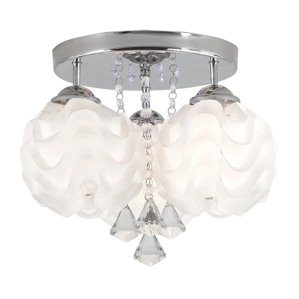 Plafon decorativ argintiu 3xE14 + LED