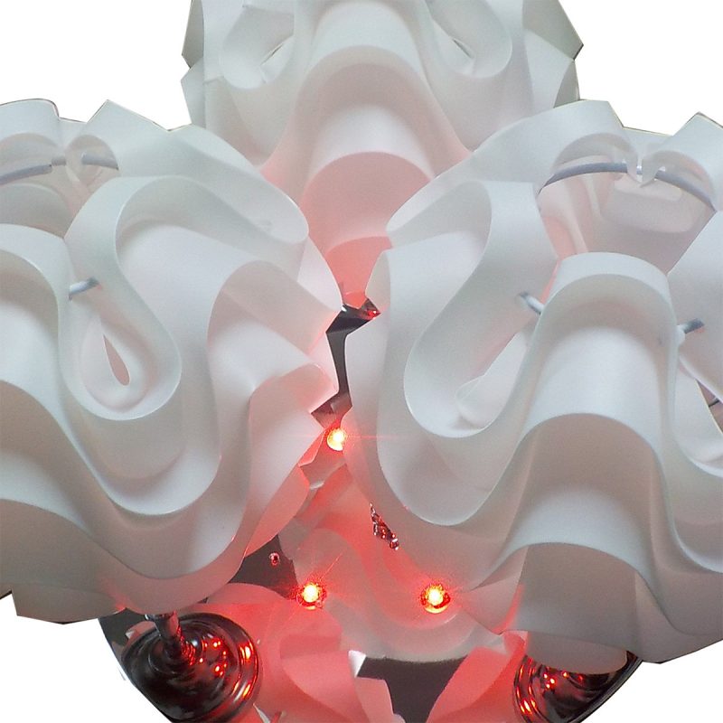 Plafon decorativ argintiu 3xE14 + LED, stil elegant, Sada Light Prestige - imagine 6