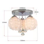Plafon decorativ argintiu 3xE14 + LED, stil elegant, Sada Light Prestige