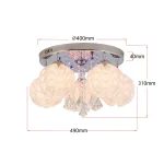 Plafon decorativ argintiu 5xE14 + LED, stil elegant, Sada Light Prestige