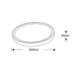 Plafonieră rotundă albă LED 4000K, 30 cm, Vegas Light Prestige
