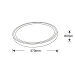 Plafonieră rotundă neagră LED 4000K, 40 cm, Vegas Light Prestige