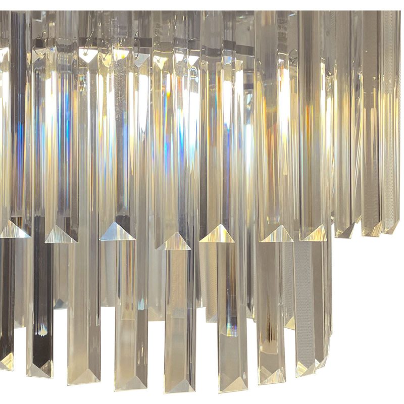 Plafonieră argintie 4xE14, iluminat ambiental, Vetro Light Prestige