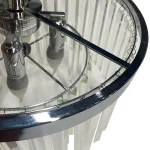 Plafonieră argintie 4xE14, iluminat ambiental, Vetro Light Prestige