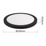Plafonieră York neagră 2în1 LED 4000K Light Prestige