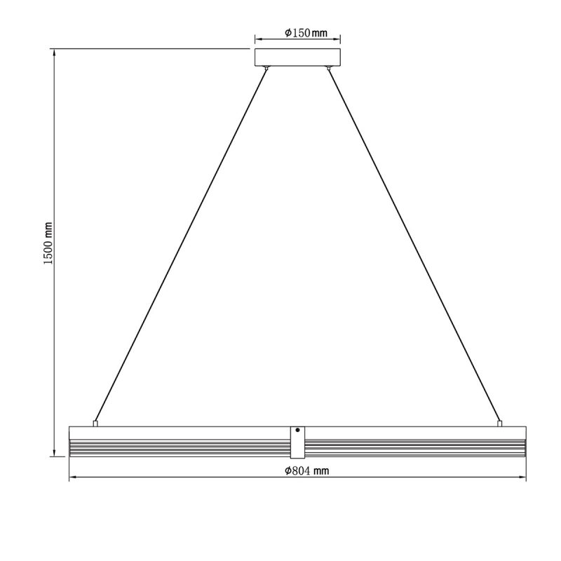 Lampă suspendată 80 cm negru-transparent LED CCT, design geometric, Plum Triangle Light Prestige - imagine 10