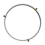 Lampă suspendată 60 cm negru-transparent LED CCT, design modern, Plum Triangle Light Prestige
