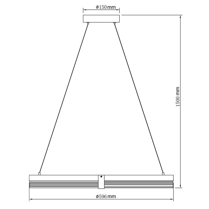 Lampă suspendată 60 cm negru-transparent LED CCT, design modern, Plum Triangle Light Prestige - imagine 9