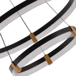 Lampă suspendată 60 cm + 40 cm negru-transparent LED CCT, combinație decorativă, Plum Light Prestige