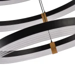 Lampă suspendată 80 cm + 60 cm + 40 cm negru-transparent LED CCT, set decorativ, Plum Light Prestige