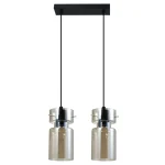 Lampă suspendată fumurie dublă 2xE27, stil urban, Nivio Light Prestige