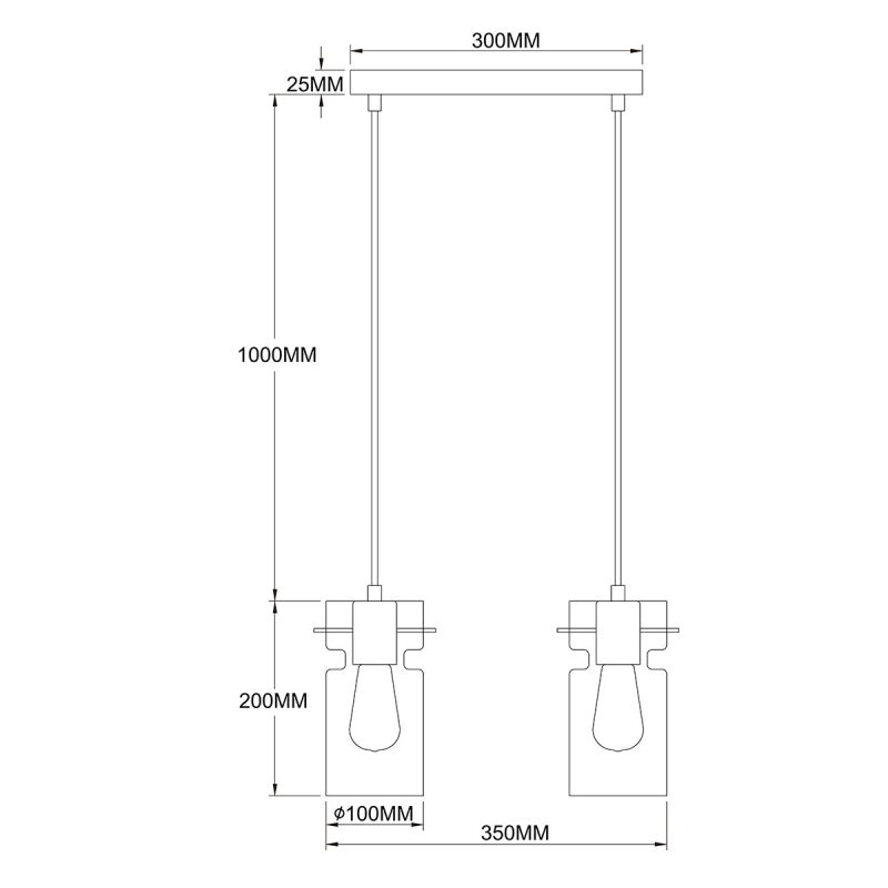 Lampă suspendată fumurie dublă 2xE27, stil urban, Nivio Light Prestige - imagine 5
