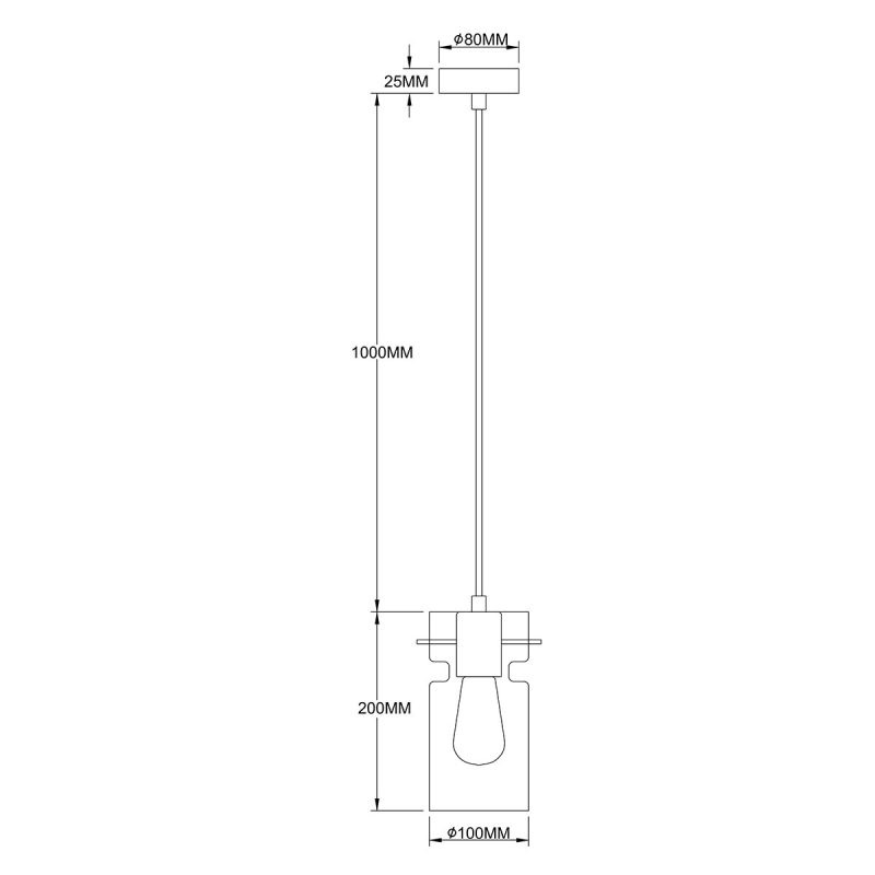 Lampă suspendată fumurie 1xE27, design industrial, Nivio Light Prestige - imagine 5