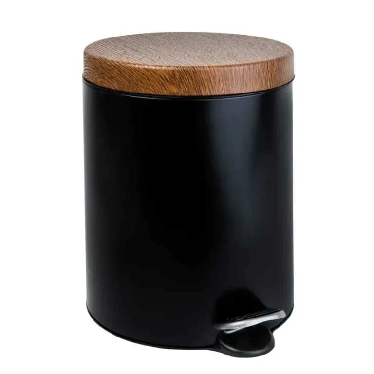 Coș de gunoi, oțel vopsit negru, AWD02031786, AWD Interiors, 5L