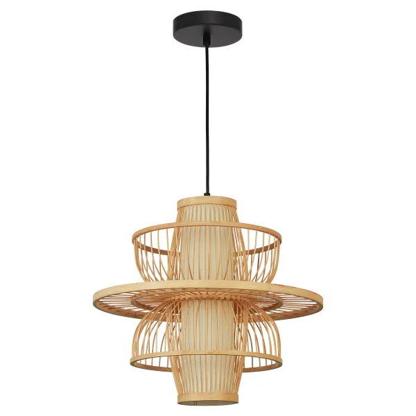 Lampă suspendată ratan natural 1xE27