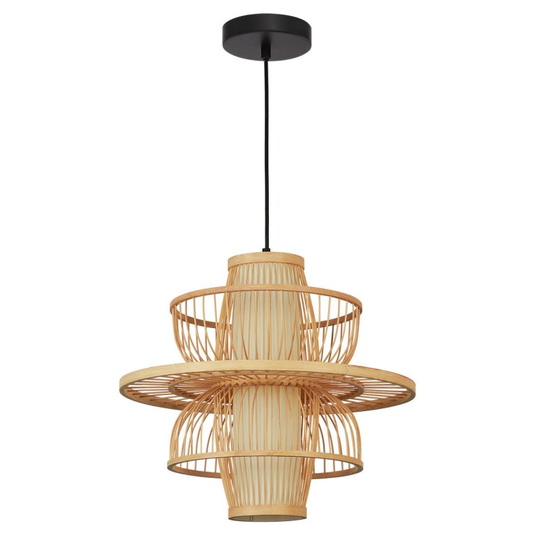 Lampă suspendată ratan natural 1xE27