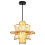 Lampă suspendată ratan natural 1xE27, stil natural, Astra Light Prestige