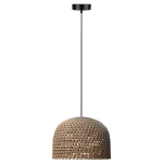 Lampă suspendată ratan 40 cm, lemn deschis 1xE27, stil japandi, Kanso Light Prestige