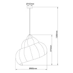 Lampă suspendată ratan 60 cm, lemn deschis 1xE27, stil natural, Shella Light Prestige