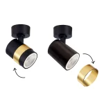 Spot negru 1xGU10, montaj simplu, Anillo Light Prestige