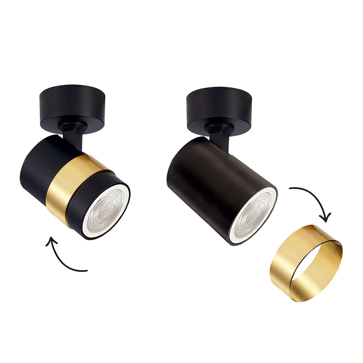 Spot negru 1xGU10 Spot negru 1xGU10