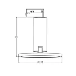 Reflector șină 1F alb LED 3000K, iluminat precis, Aquilion Light Prestige