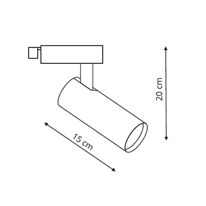 Reflector 1F negru 1xGU10, sistem de șină, Ice Light Prestige