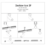 Reflector 3F negru 1xGU10, sistem de șină, Ice Light Prestige