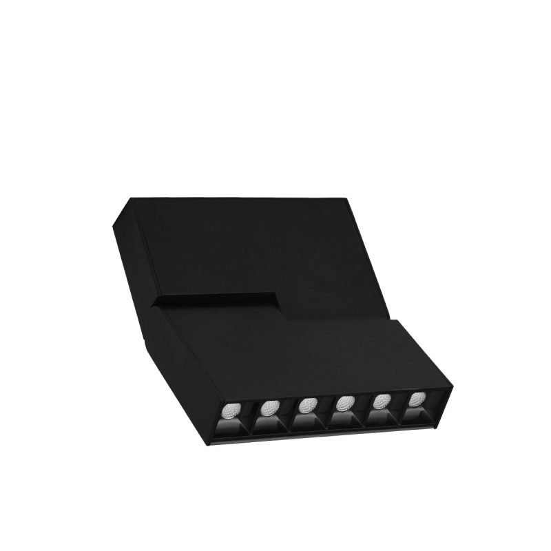 Reflector magnetic negru LED 3000K