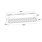 Reflector magnetic alb 12W LED 4000K, model Slim Blaze Light Prestige