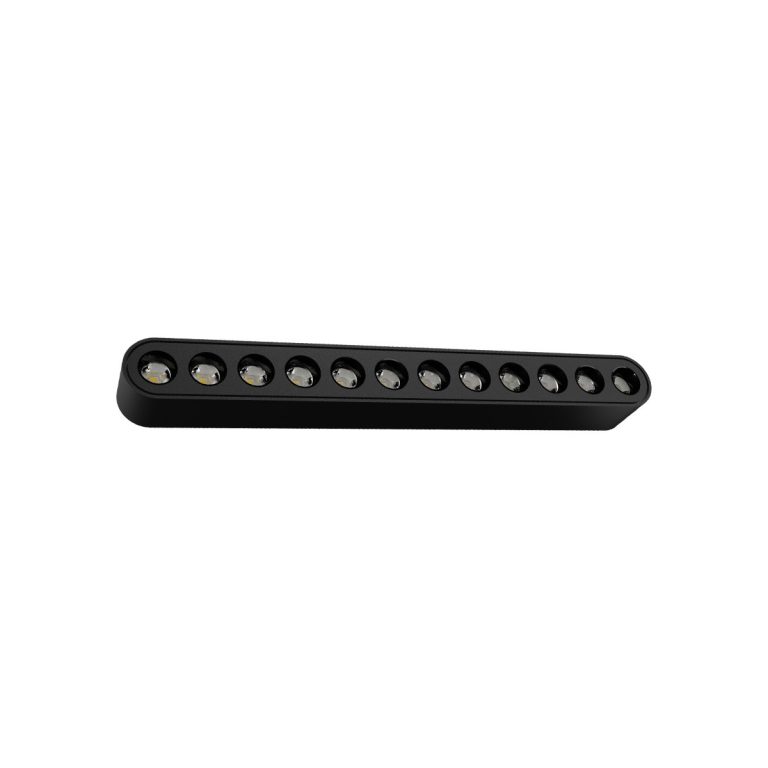 Reflector magnetic negru 12W LED 3000K