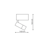 Reflector magnetic negru LED 3000K, sistem șină, Sun Light Prestige