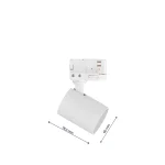 Reflector 3F alb 1xGU10, iluminat pe șină, Snow Light Prestige
