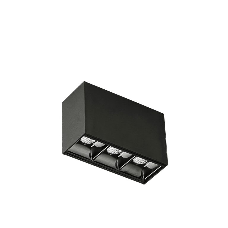 Reflector magnetic negru LED 3000K