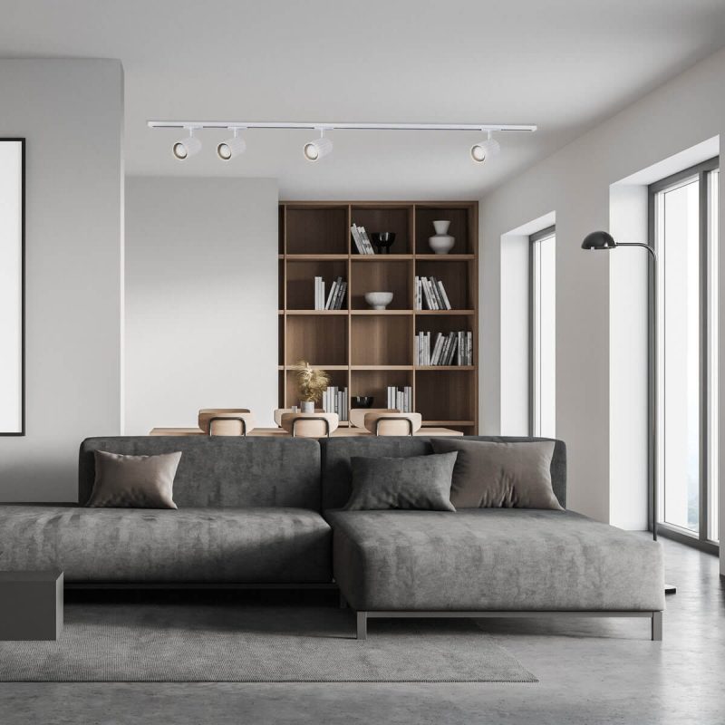 Reflector șină 1F alb 1xGU10, sistem iluminat pe șină, Tokio Light Prestige
