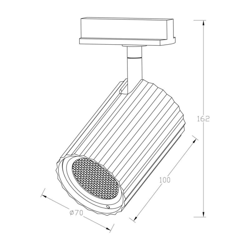 Reflector șină 1F negru 1xGU10, sistem iluminat pe șină, Tokio Light Prestige - imagine 9