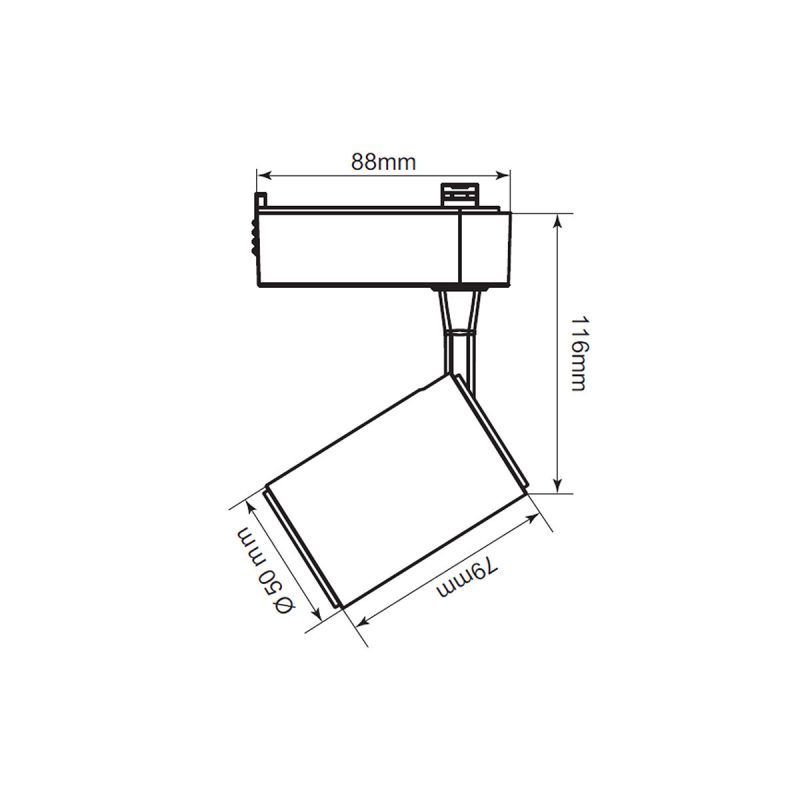 Set iluminat șină 1F alb 3xLED 3000K, lumină ambientală, Leon Light Prestige - imagine 5