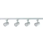 Set iluminat șină 1F alb 4xGU10, complet cu spoturi, Snow Light Prestige