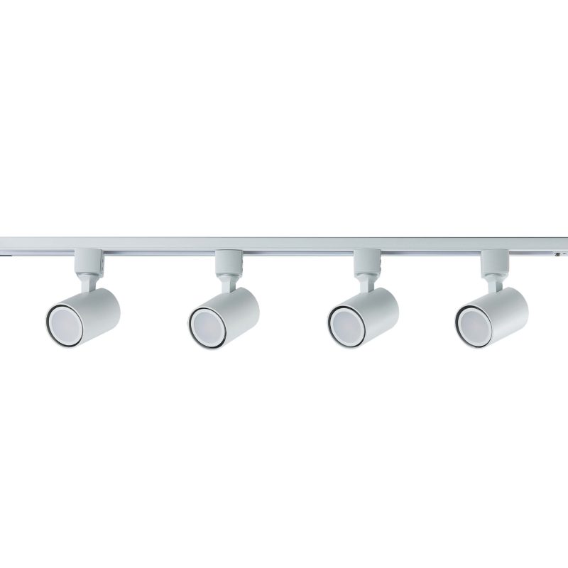 Set iluminat șină 1F alb 4xGU10, complet cu spoturi, Snow Light Prestige