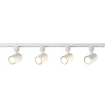 Set iluminat șină 1F alb 4xGU10, complet cu spoturi, Snow Light Prestige