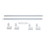 Set iluminat șină 1F alb 4xGU10, complet cu spoturi, Snow Light Prestige