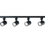 Set iluminat șină 1F negru 4xGU10, complet cu spoturi, Snow Light Prestige