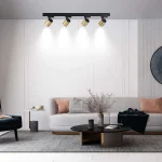 Set spoturi aurii 1F 4xGU10, iluminat șină, Snow Light Prestige