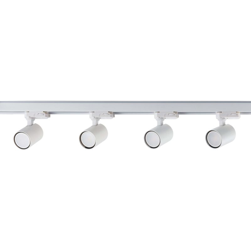 Set iluminat șină 3F alb 4xGU10, sistem complet, Snow Light Prestige