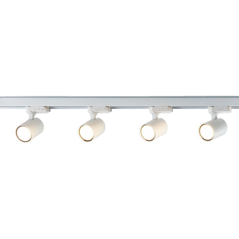 Set iluminat șină 3F alb 4xGU10, sistem complet, Snow Light Prestige