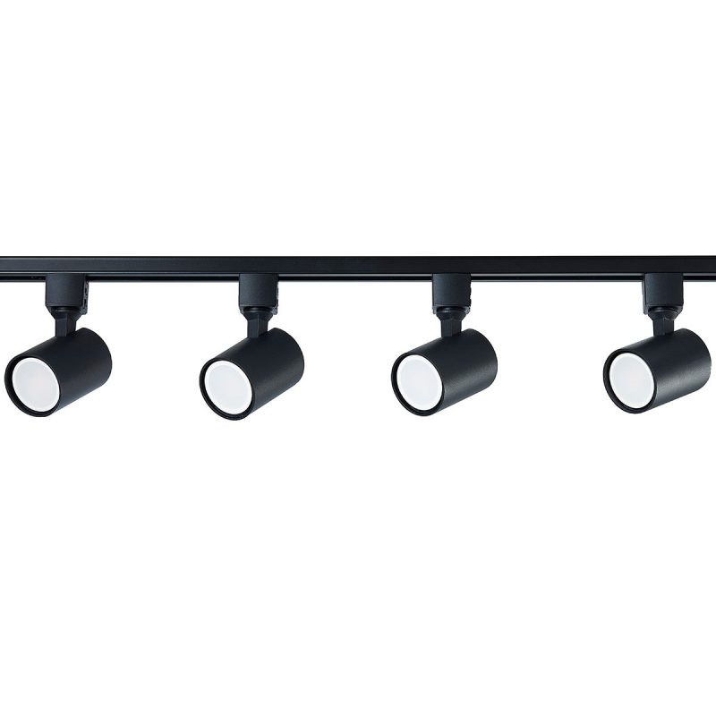 Set iluminat șină 3F negru 4xGU10