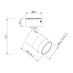 Spot alb 1xGU10, design compact, Anillo Light Prestige