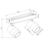 Spot alb 2xGU10, design compact, Anillo Light Prestige