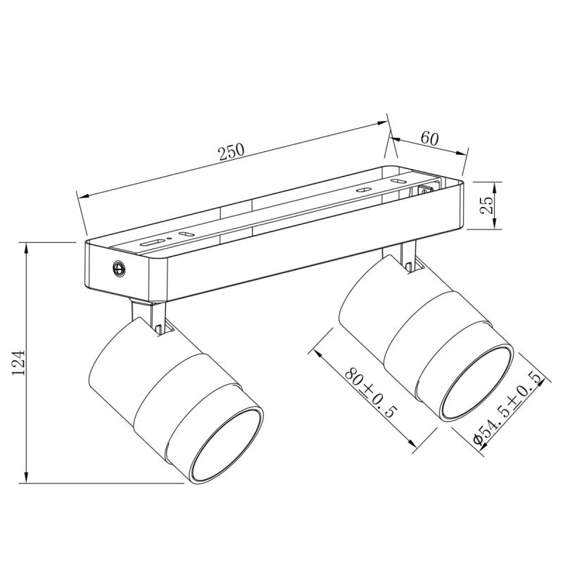 Spot alb 2xGU10, design compact, Anillo Light Prestige - imagine 8